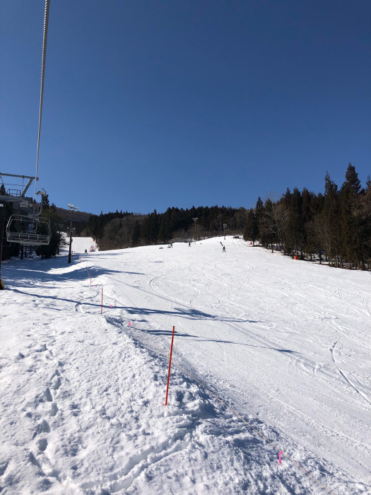 2021シーズン初滑り、ノルン水上スキー場、Eコース